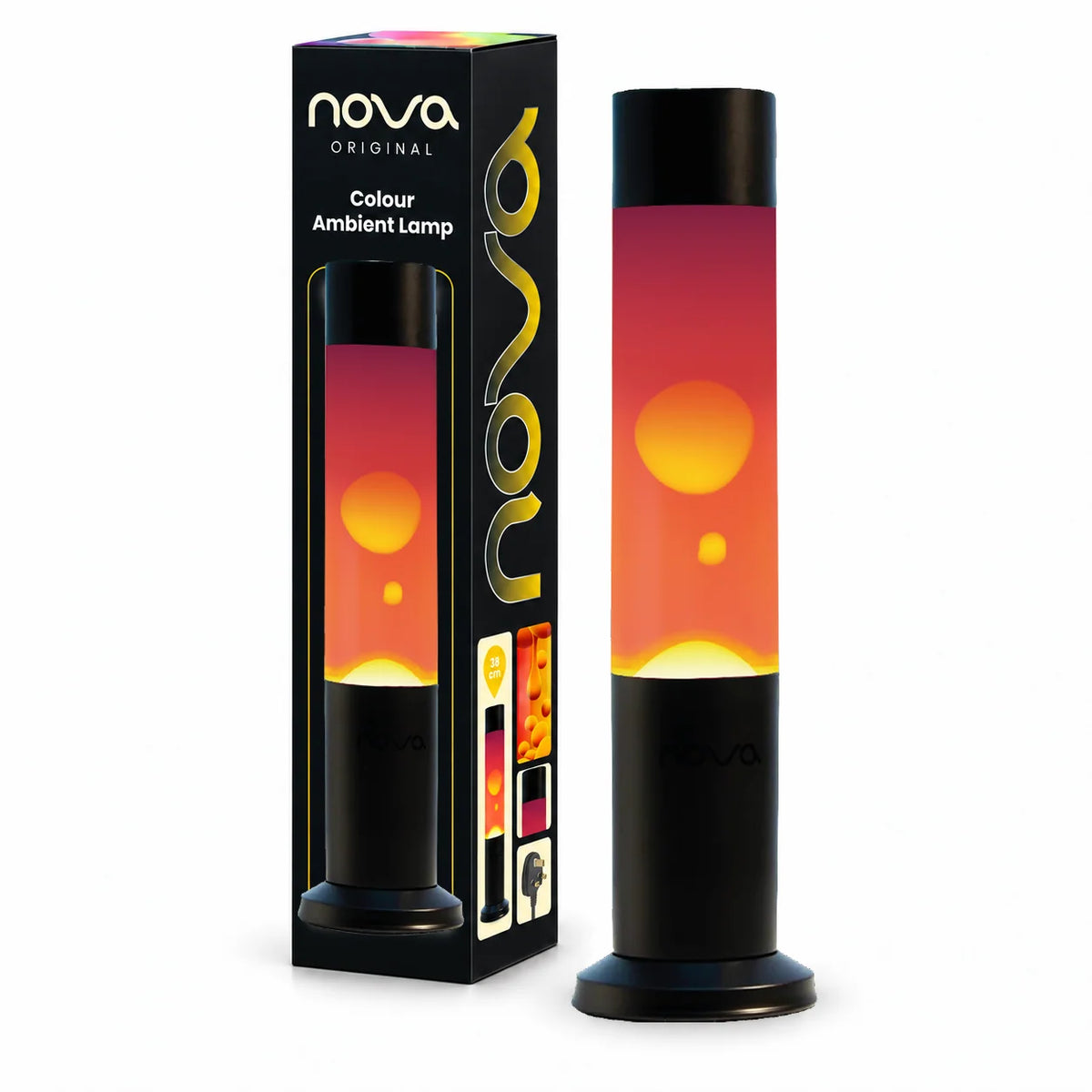Nova Lava Lamp Purple with Yellow Wax