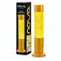 Nova Colour Glitter Lamp Yellow