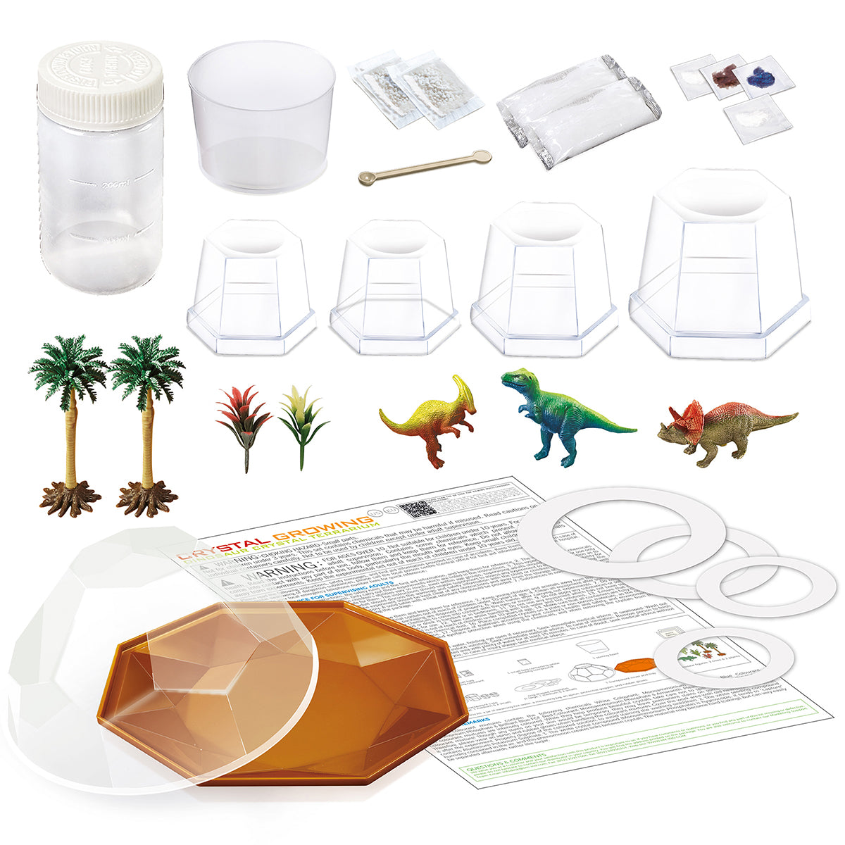 Crystal Growing - Dino Crystal Terrarium