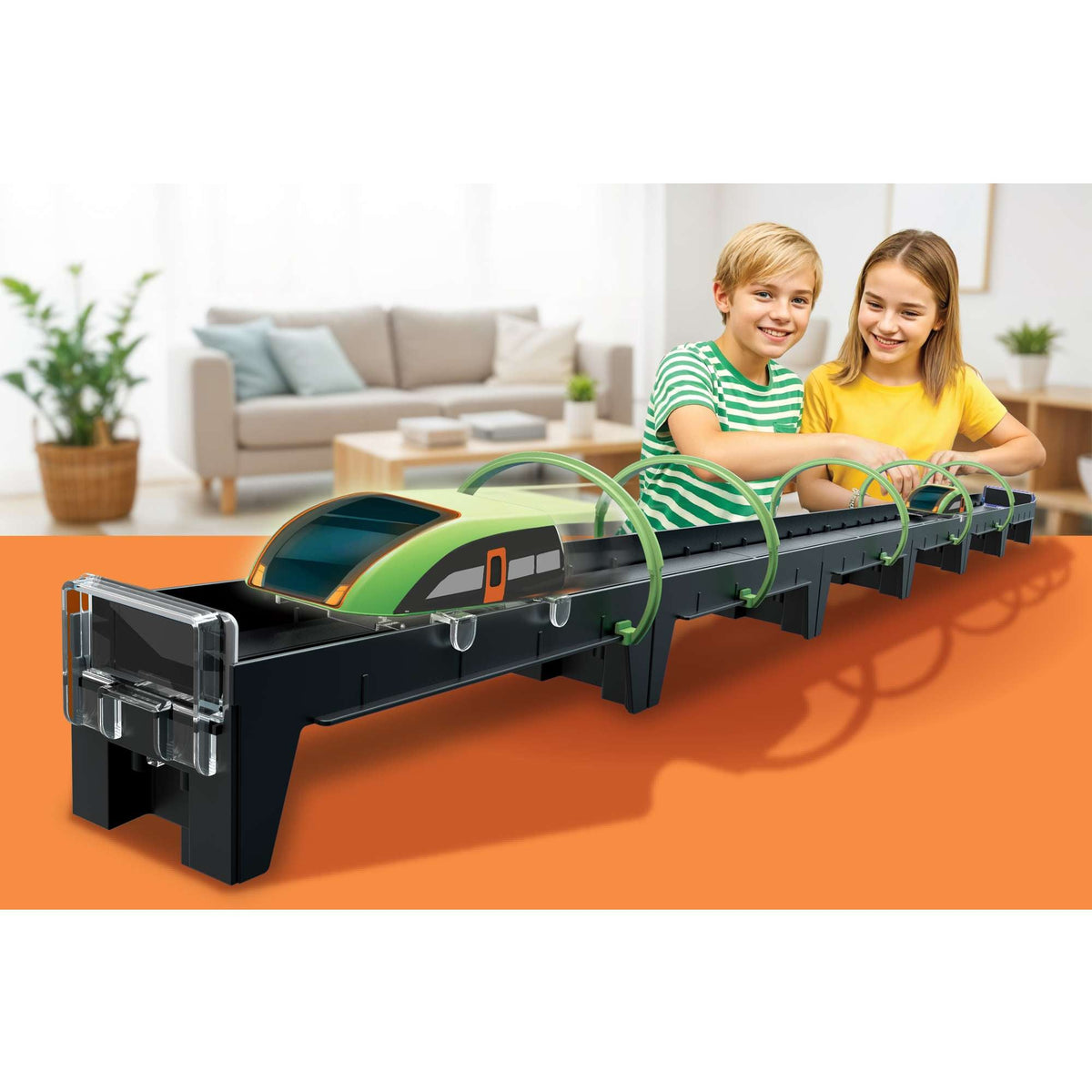Glow Hi-Speed Maglev | Magnetic 50 Inch Train Track with Glowing Train & Tunnel