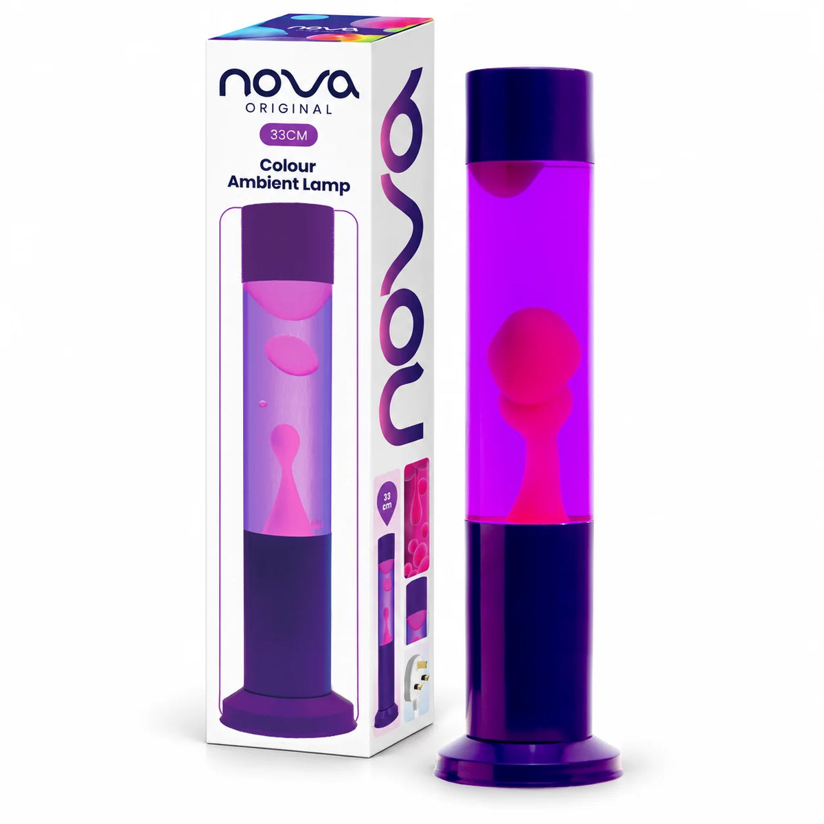 Nova Colour Lava Lamp Purple 33 cm