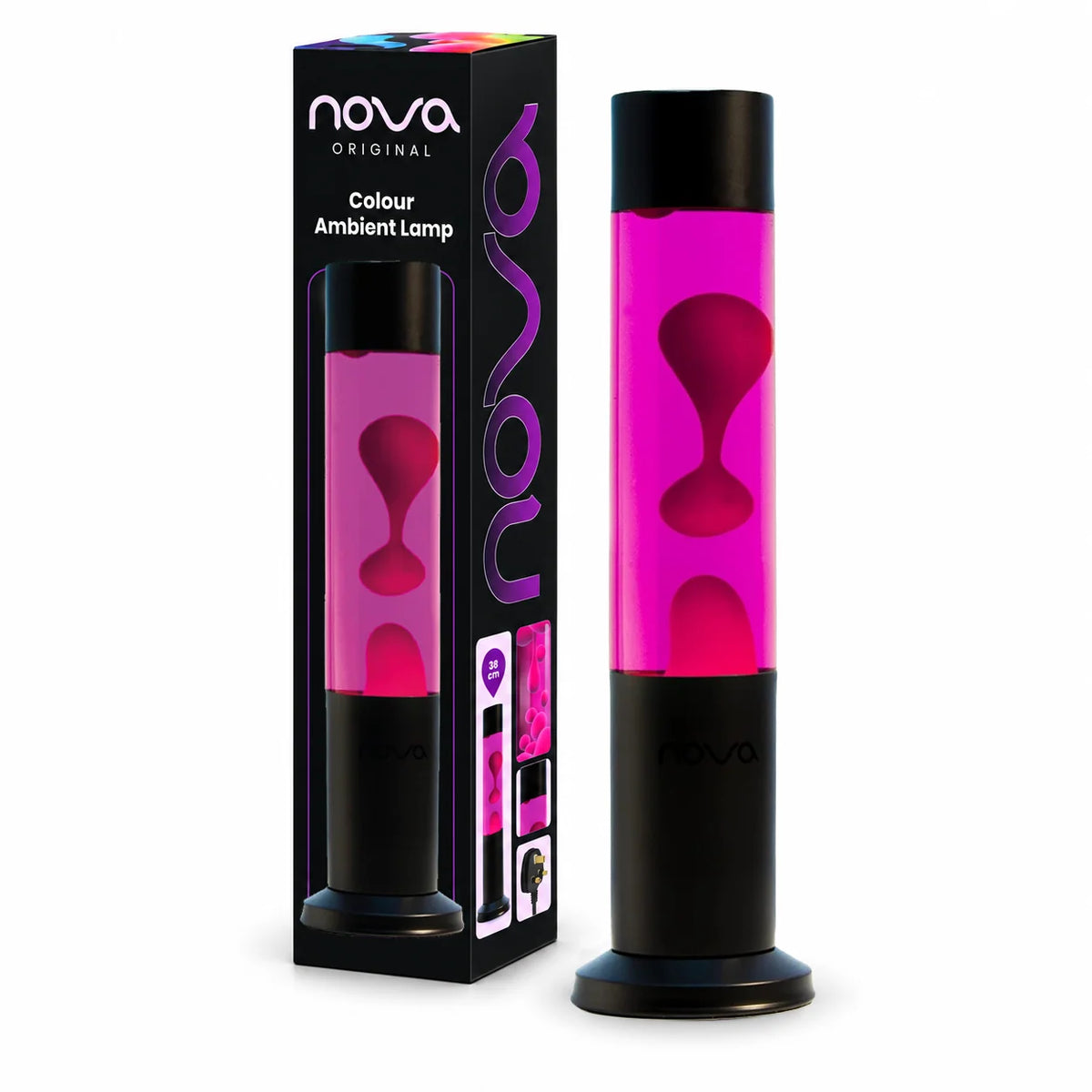Nova Lava Lamp Purple with Red Wax