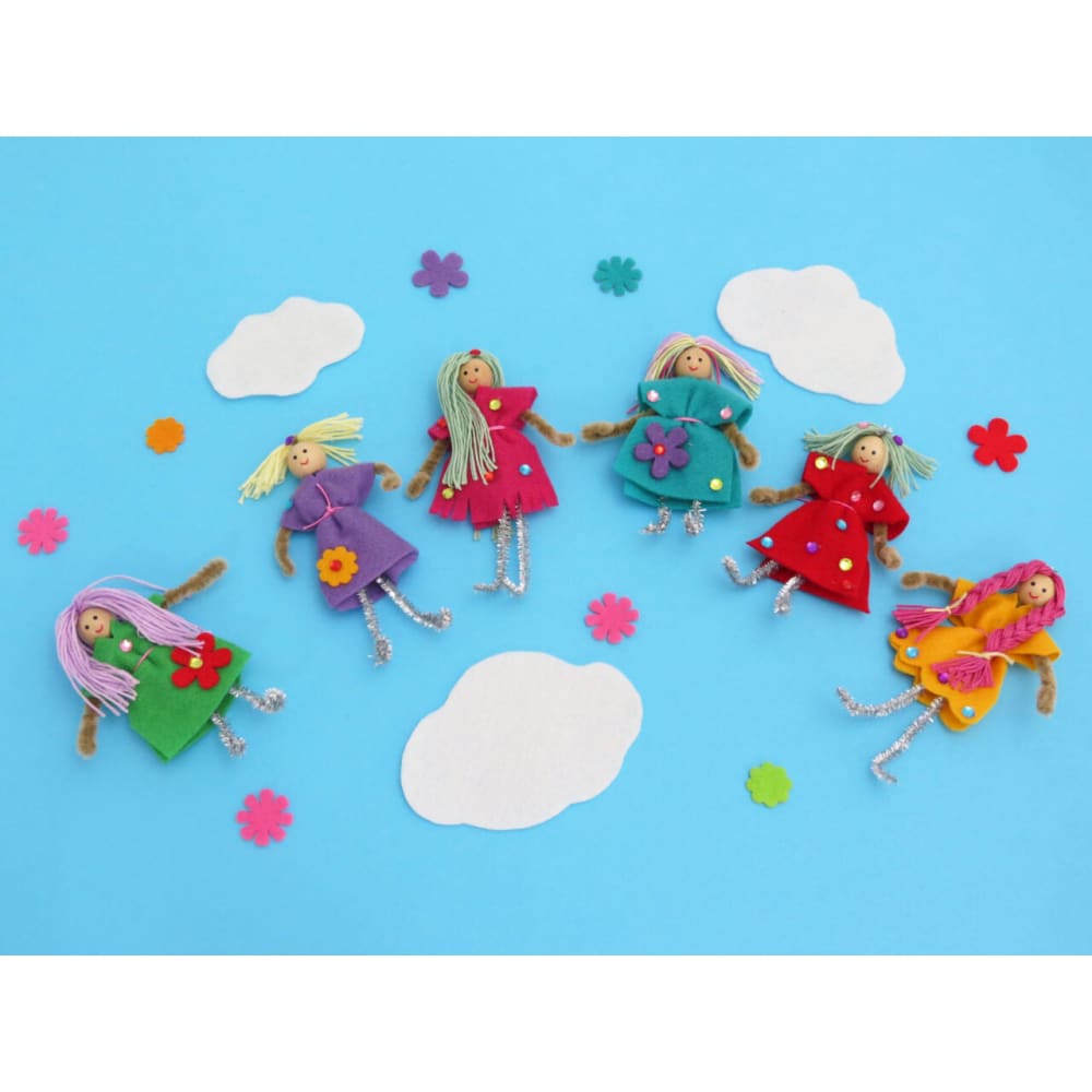 ButtonBag Rainbow Friends Doll Making Kit - Fiesta Crafts
