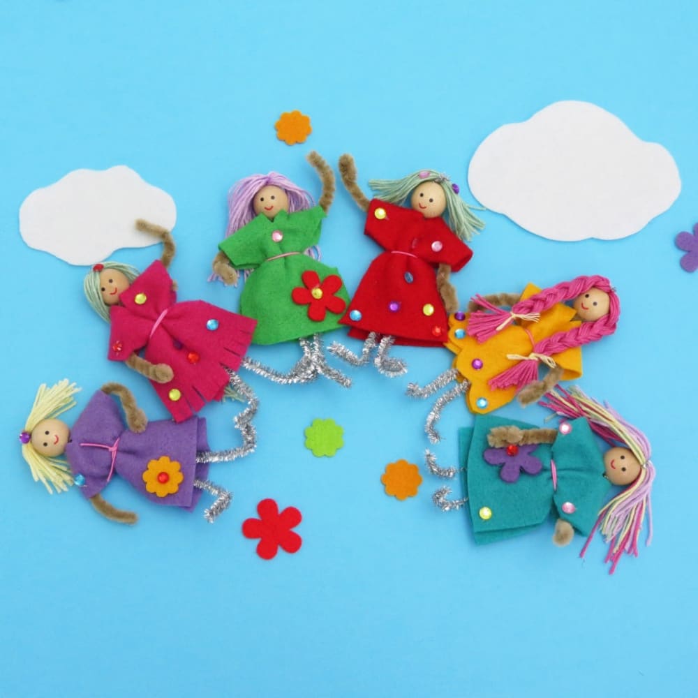 ButtonBag Rainbow Friends Doll Making Kit - Fiesta Crafts