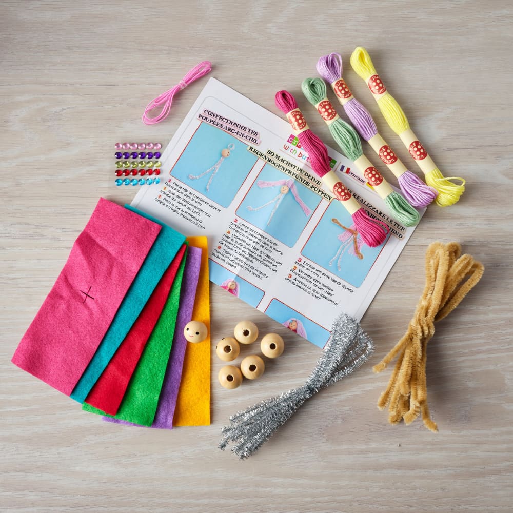 ButtonBag Rainbow Friends Doll Making Kit - Fiesta Crafts