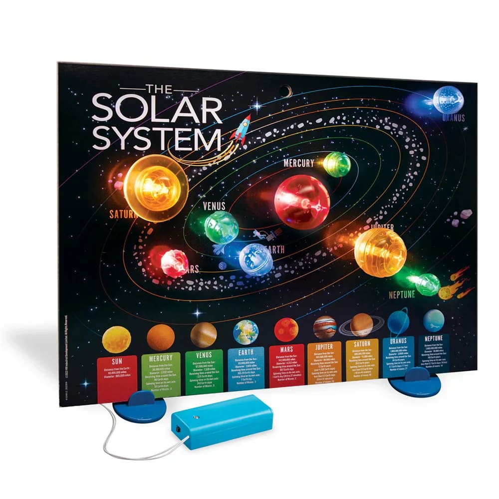 KidzLabs 3D Solar System Light-Up Poster Board - BigJigs Toys