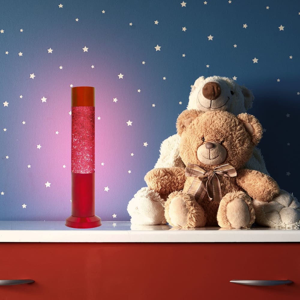Nova Baby Glitter Lamp Red