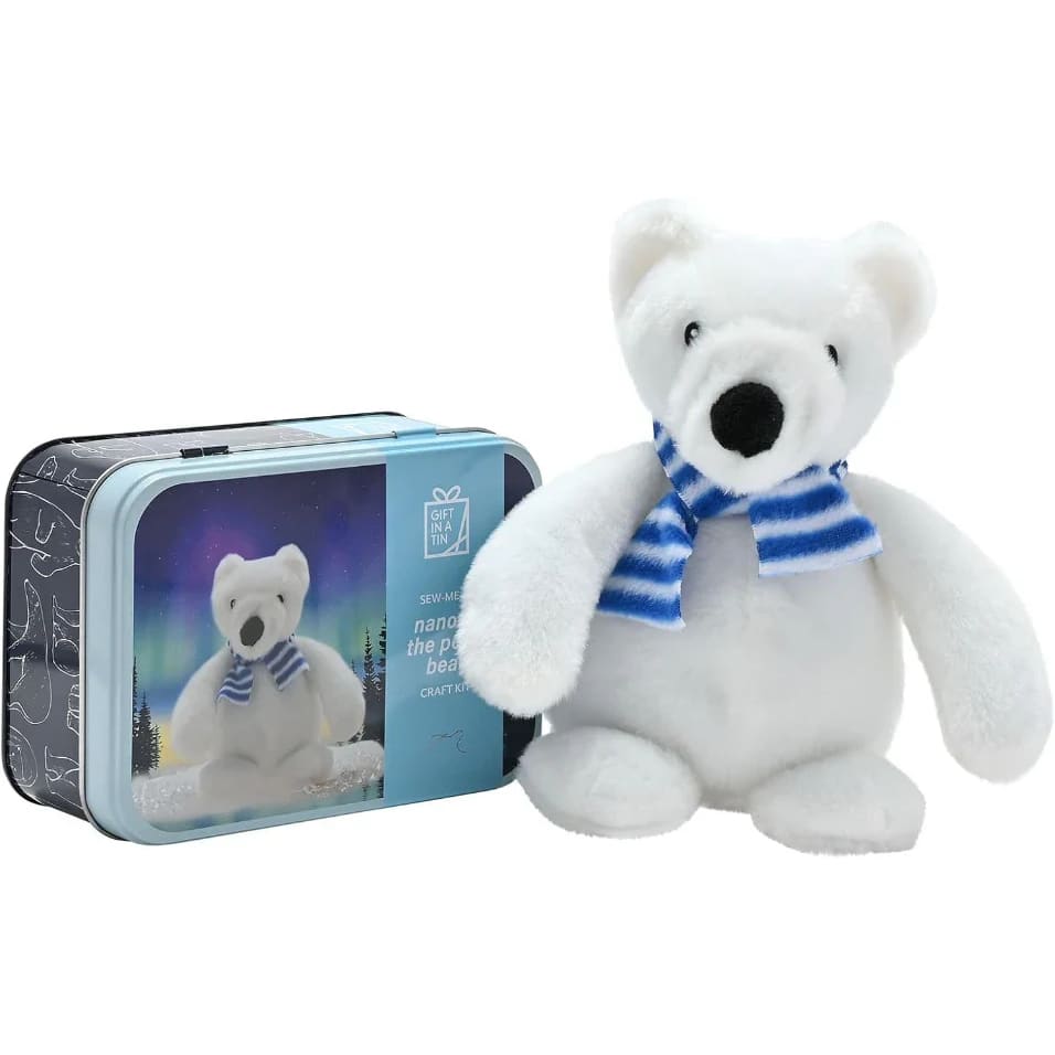 Polar Bear in a Tin Sewing Kit - Apples to Pears