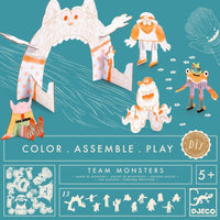 Team Monsters Colour Assemble & Play - Djeco