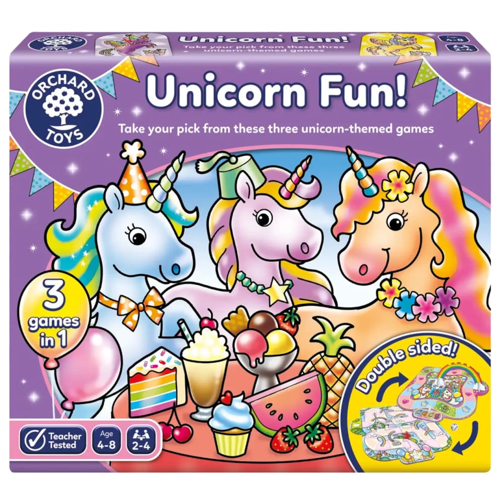 Unicorn Fun 3 in 1 Games - Orchard Toys 5011863000248