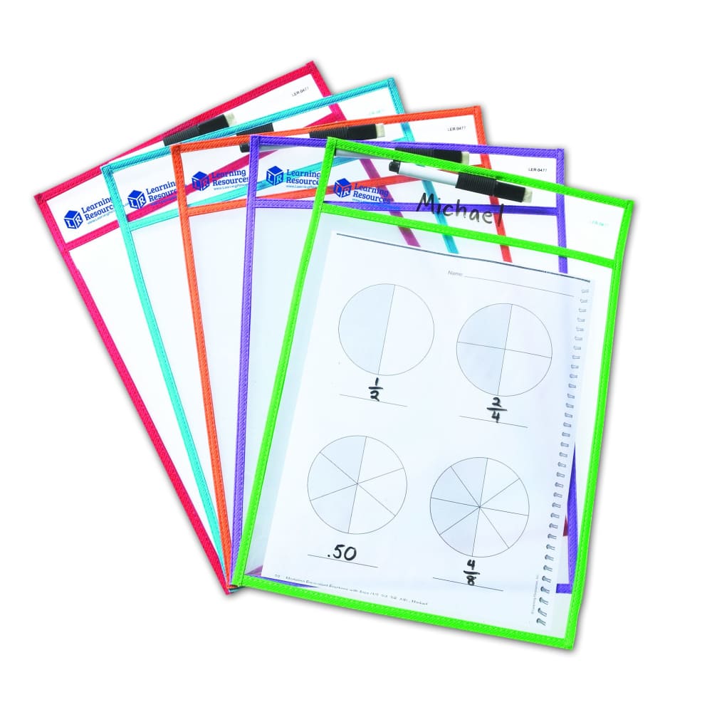 Learning Resources Write And Wipe Pockets - 765023804775